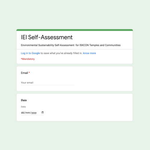 ISKCON Environmental Initiative Self-Assessment